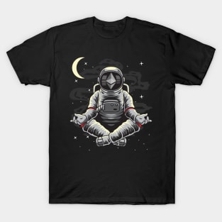 Astronaut Yoga Ethereum Crypto ETH Coin To The Moon Crypto Token Cryptocurrency Wallet Birthday Gift For Men Women Kids T-Shirt